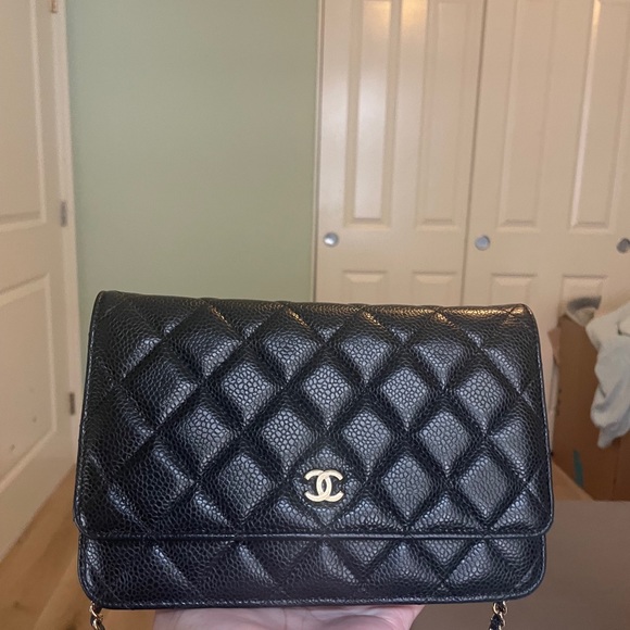 CHANEL Handbags - Chanel Wallet on Chain Caviar with golf hardware